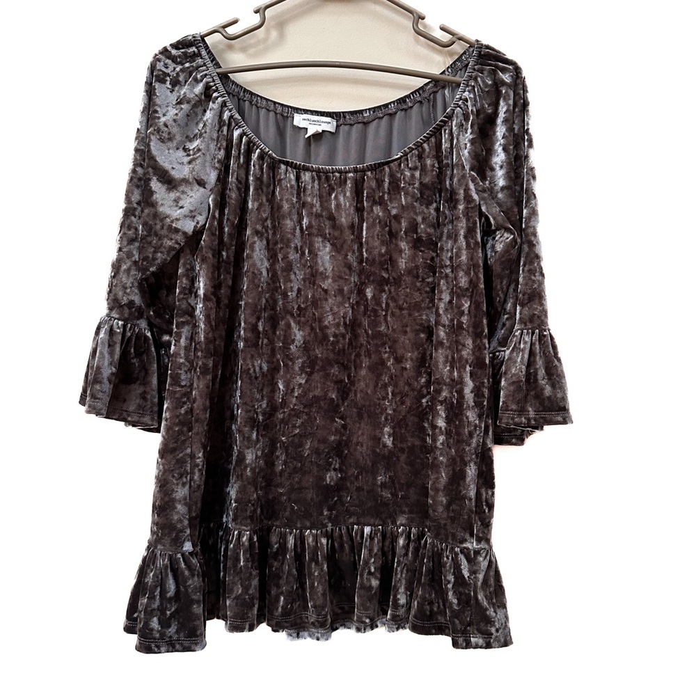 BeachLunchLounge Velvet
Off Shoulder Peasant Top 3/4 Bell Sleeves Relaxed Fit - Picture 1 of 6